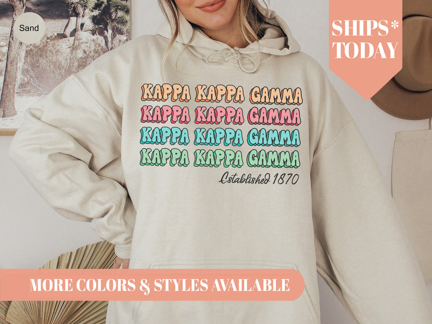 Kappa Kappa Gamma Lucy Sorority Hoodie _ 275g