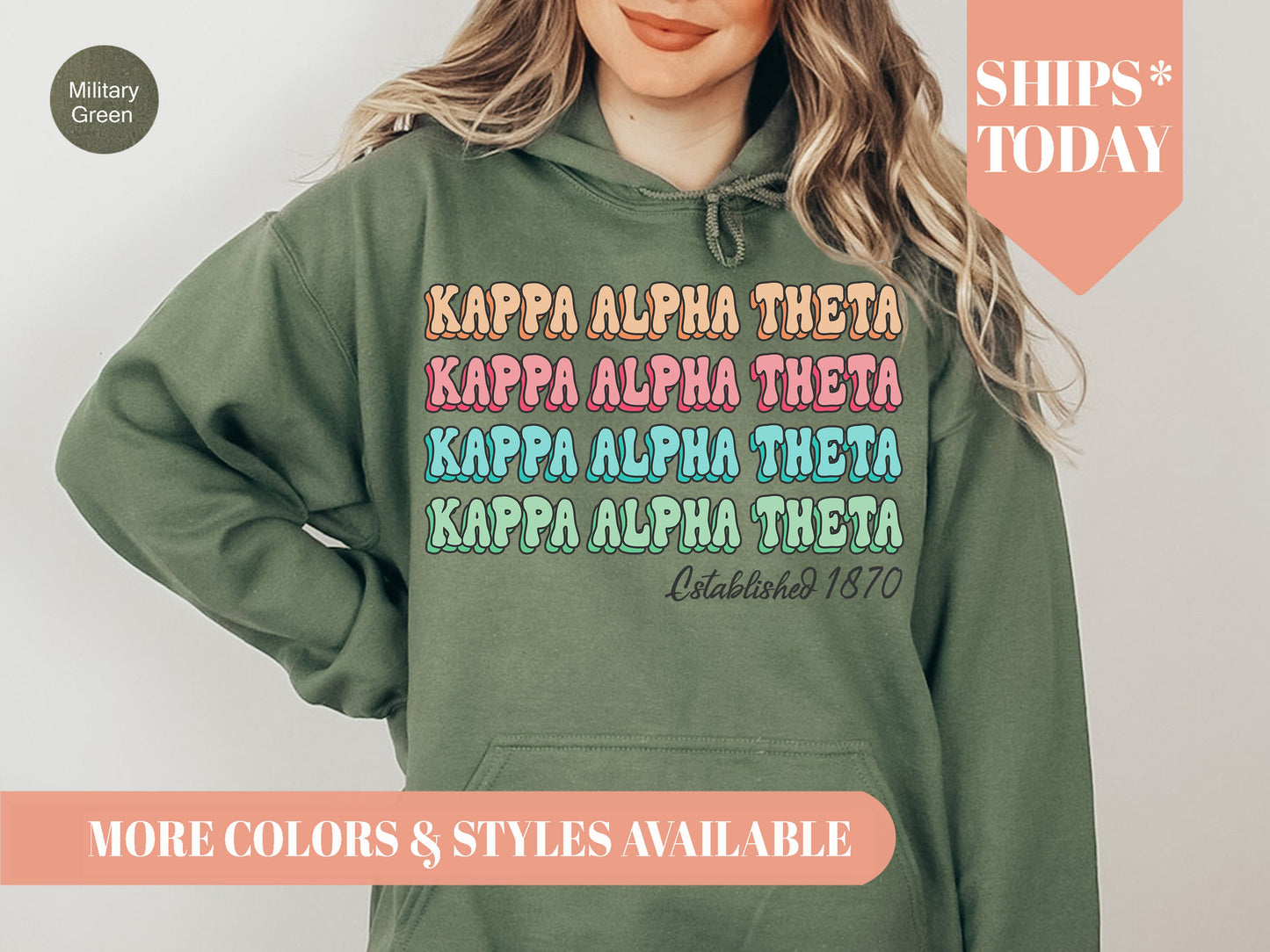 Kappa Alpha Theta Lucy Sorority Hoodie _ 273g