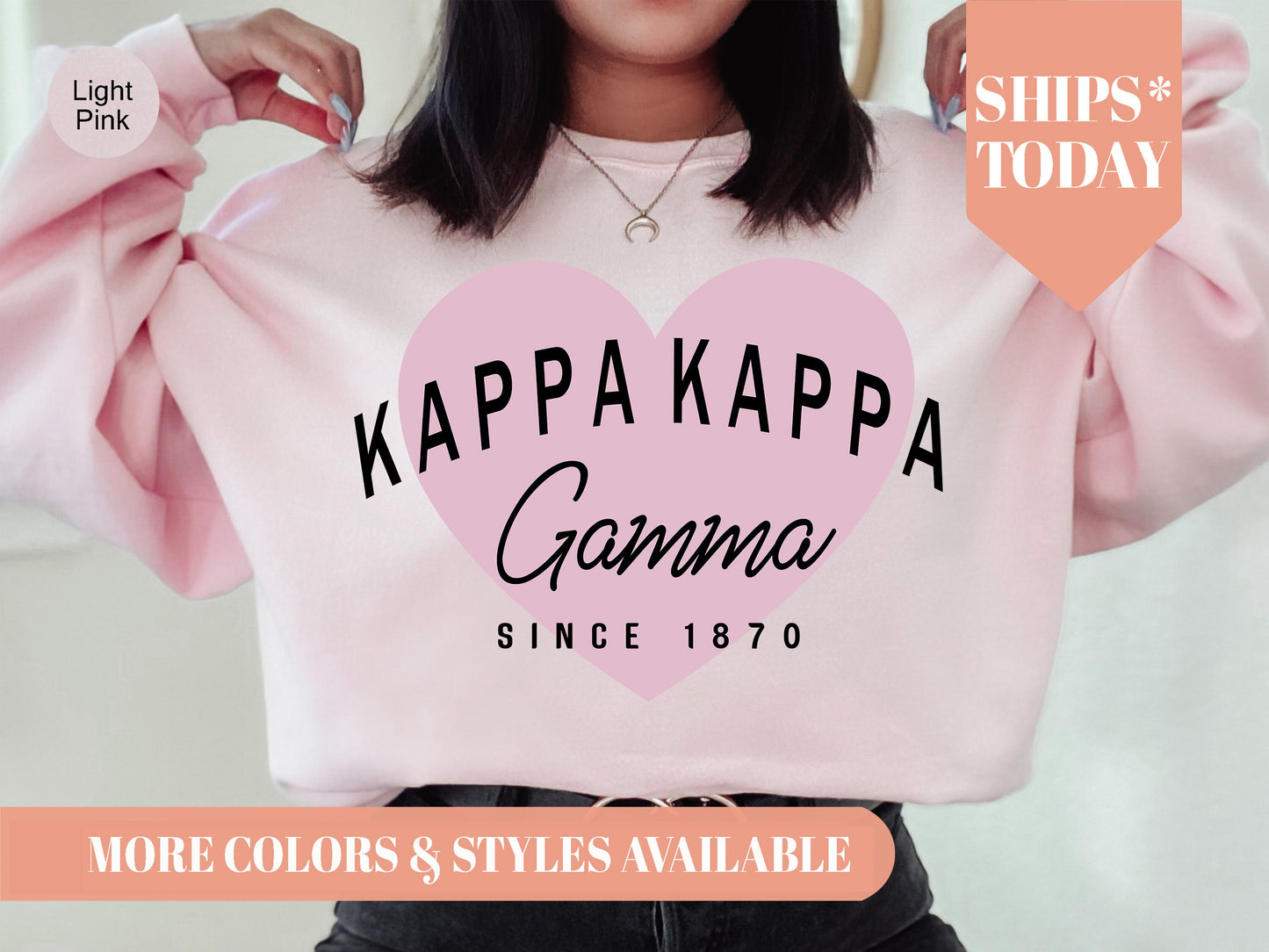 Kappa Kappa Gamma Pretty in Pink Sorority Sweatshirt _ 457g