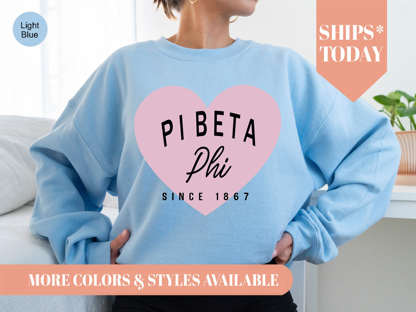 Pi Beta Phi Pretty in Pink Sorority Sweatshirt _ 460g