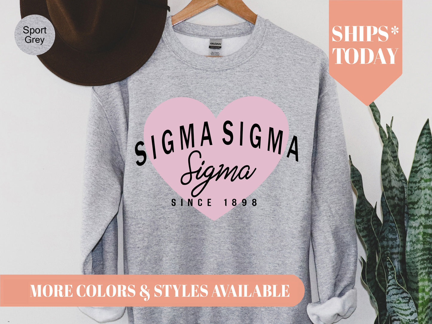 Sigma Sigma Sigma Pretty in Pink Sorority Sweatshirt _ 463g