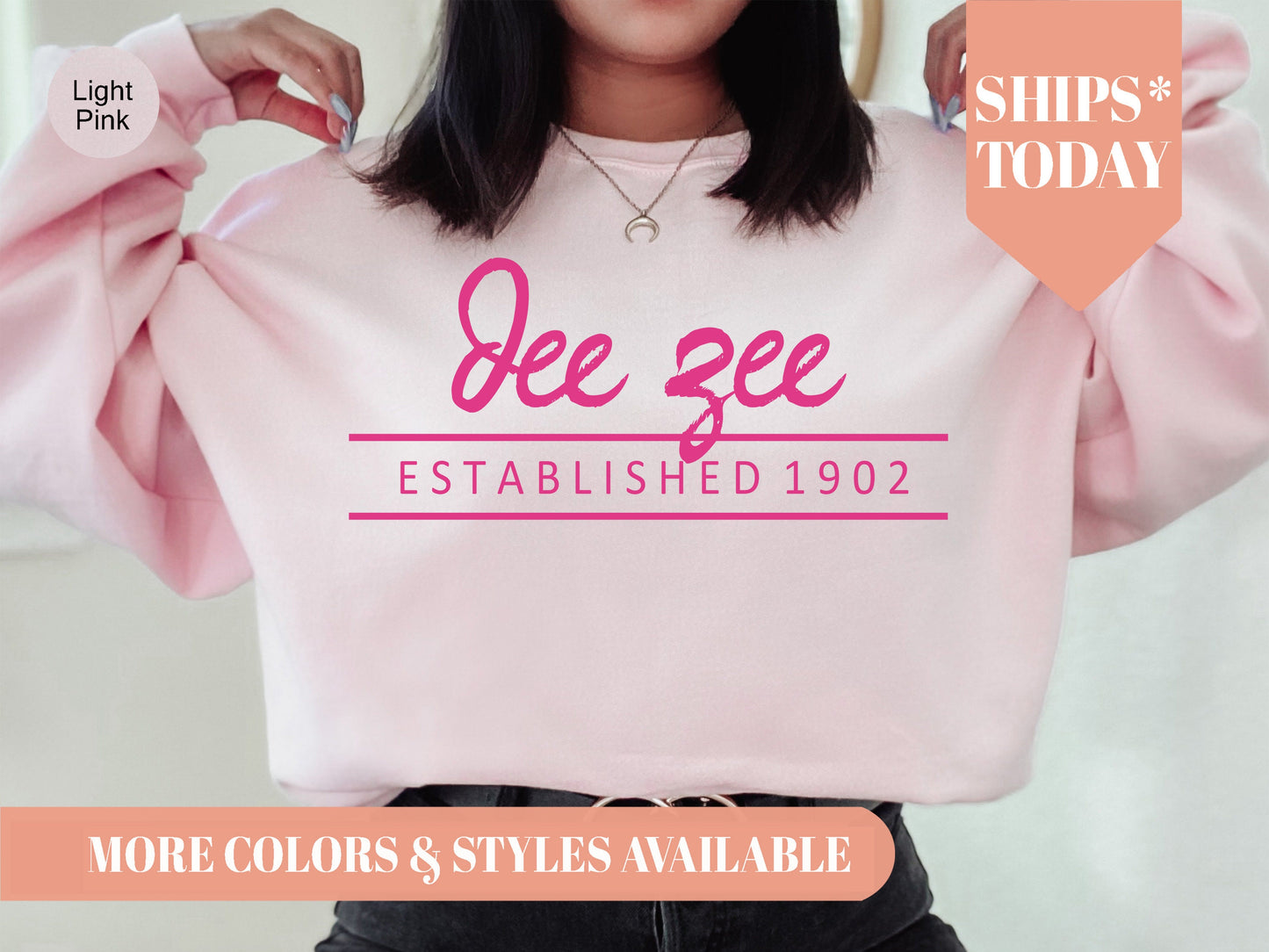 Delta Zeta All Pink Sorority Sweatshirt _ 765g