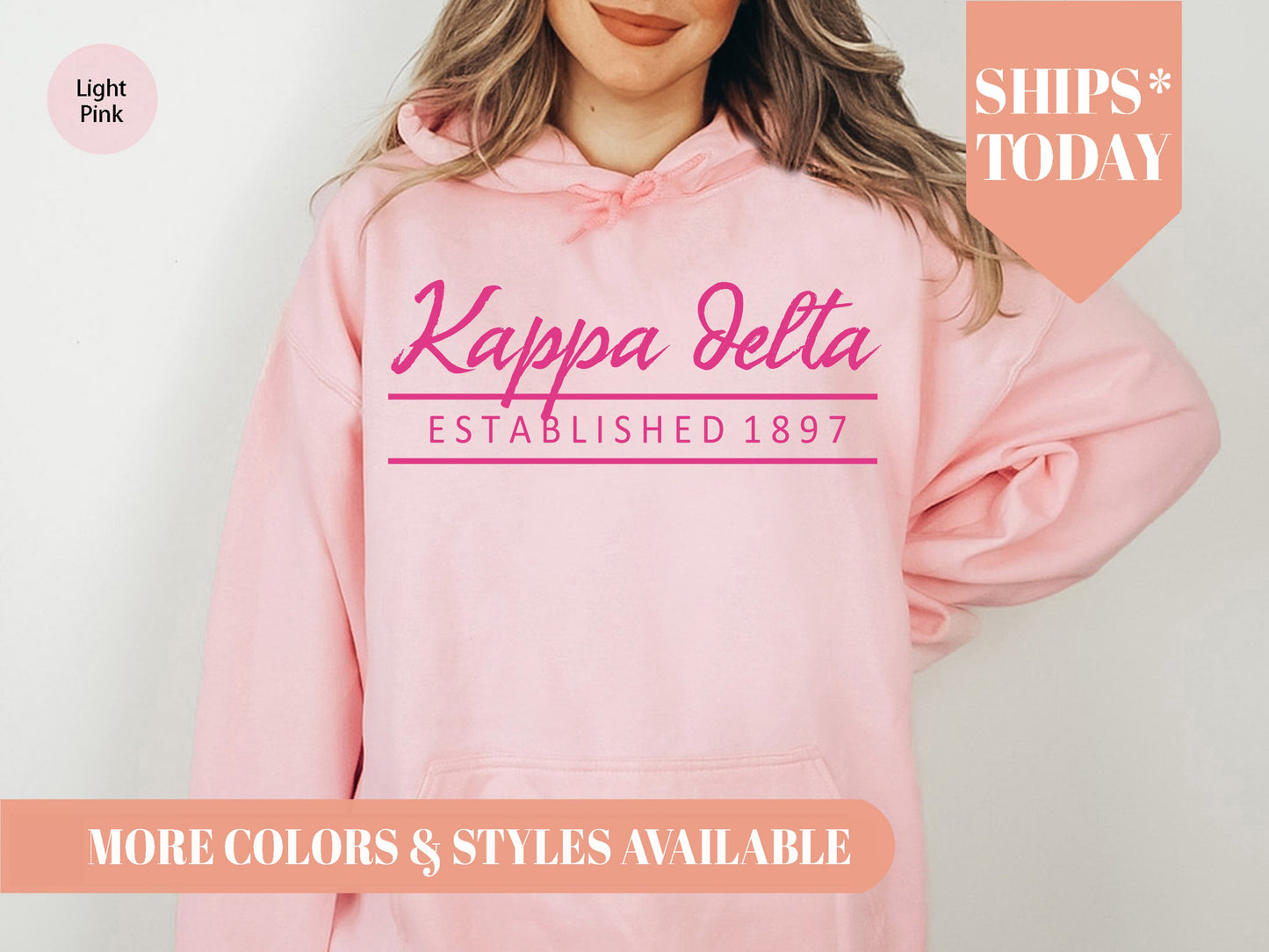 Kappa Delta All Pink Sorority Hoodie _ 768g
