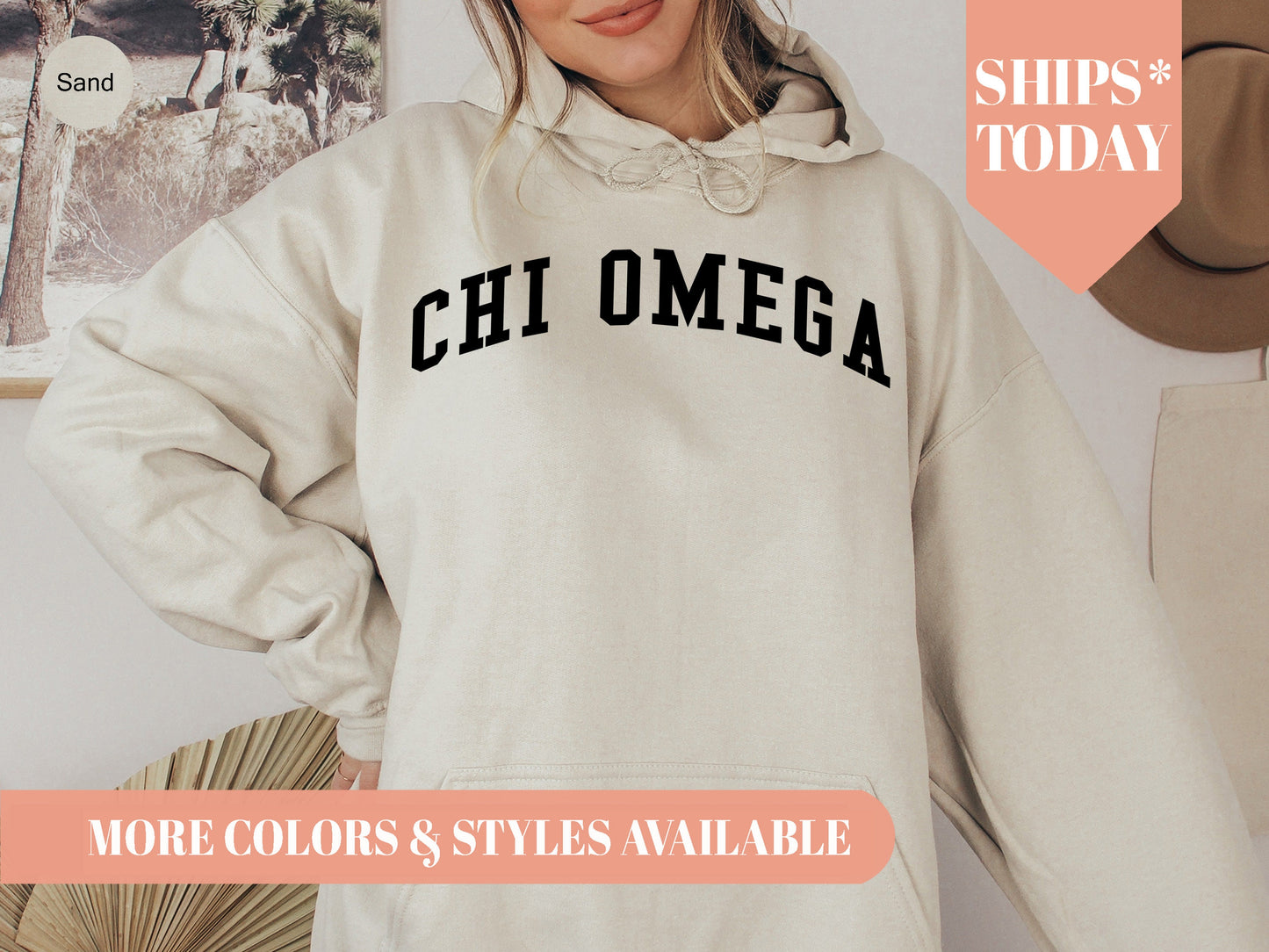 Chi Omega Just Bold Sorority Hoodie _ 2378g
