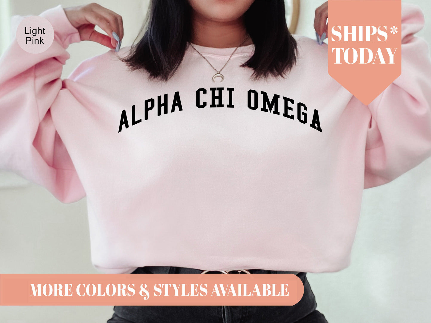 Alpha Chi Omega Just Bold Sorority Sweatshirt _ 2369g