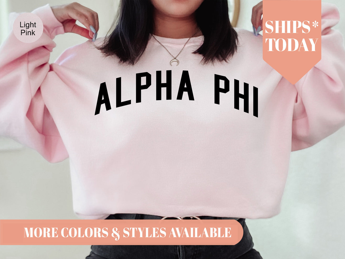 Alpha Phi Just Bold Sorority Sweatshirt _ 2374g