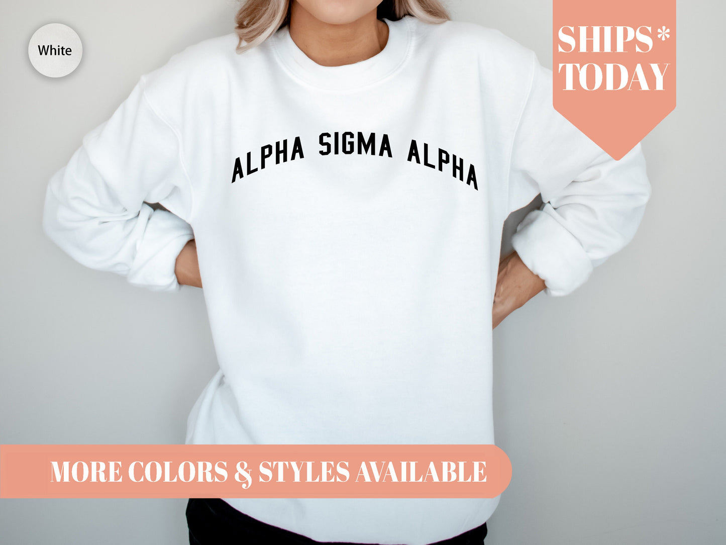 Alpha Sigma Alpha Just Bold Sorority Sweatshirt _ 2375g