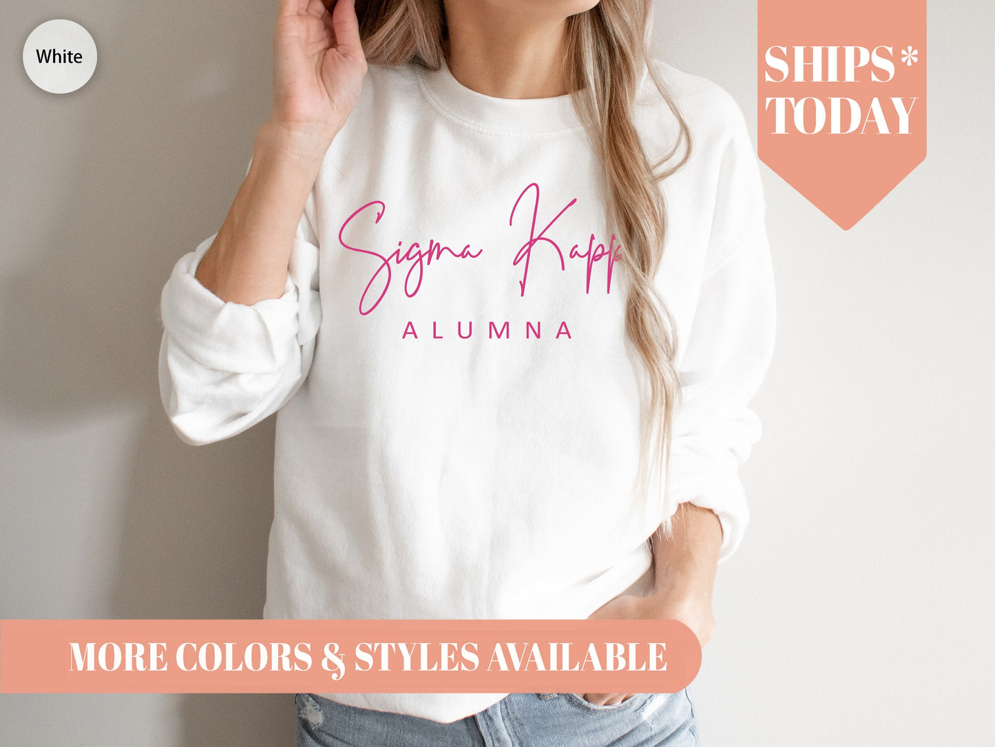 Sigma Kappa Simple and Sweet Alumna Sorority Sweatshirt _ 514g
