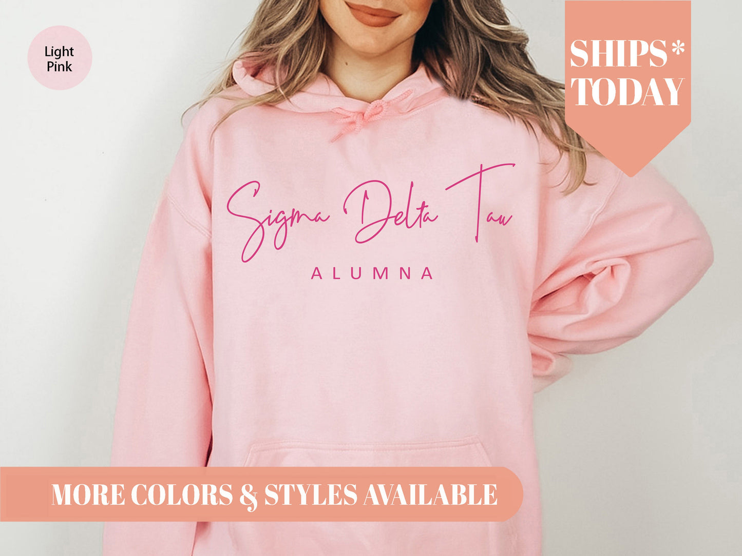 Sigma Delta Tau Simple and Sweet Alumna Sorority Hoodie _ 513g