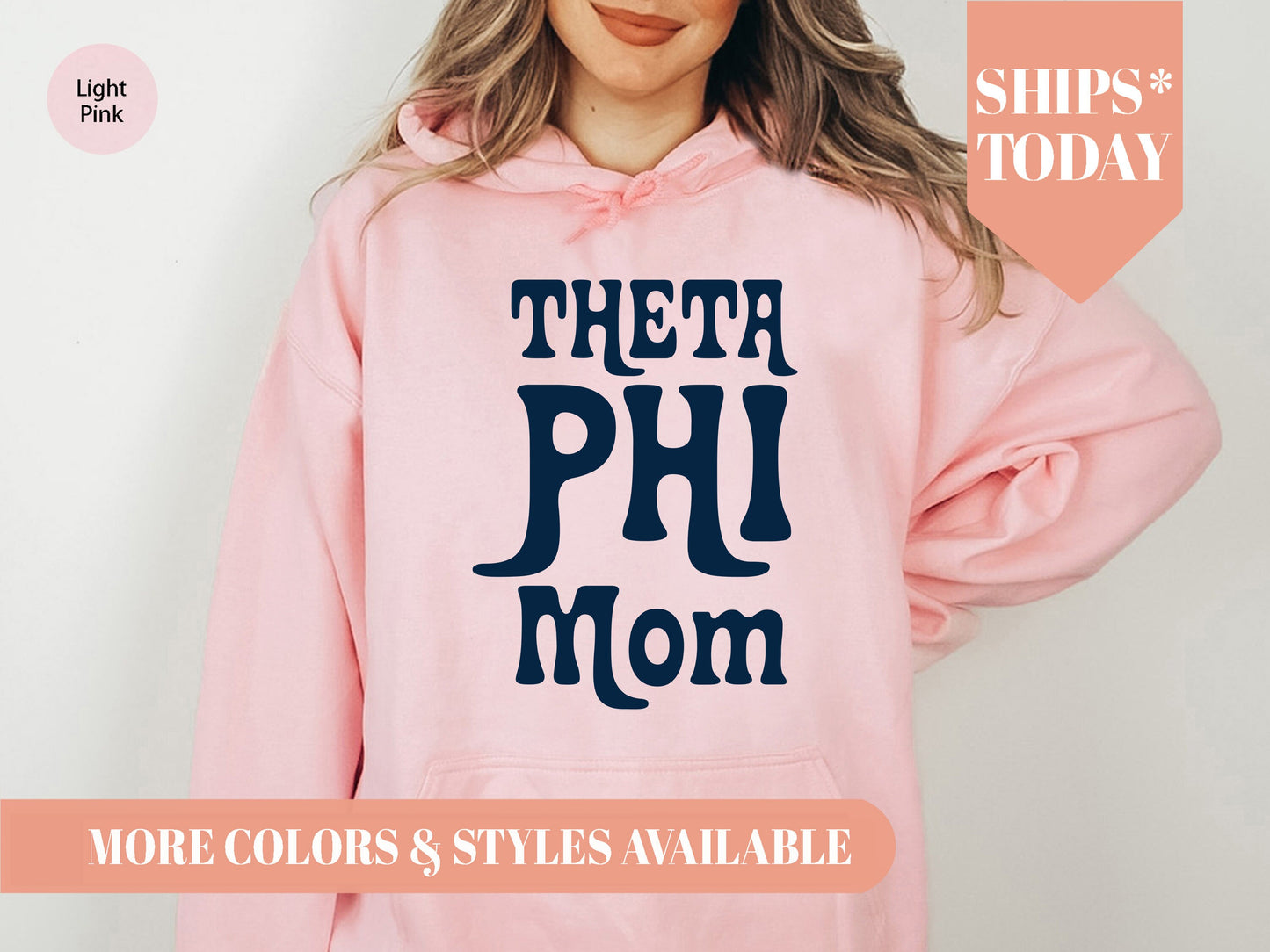 Theta Phi Alpha Got it from my Mom Sorority Hoodie _ 3095g