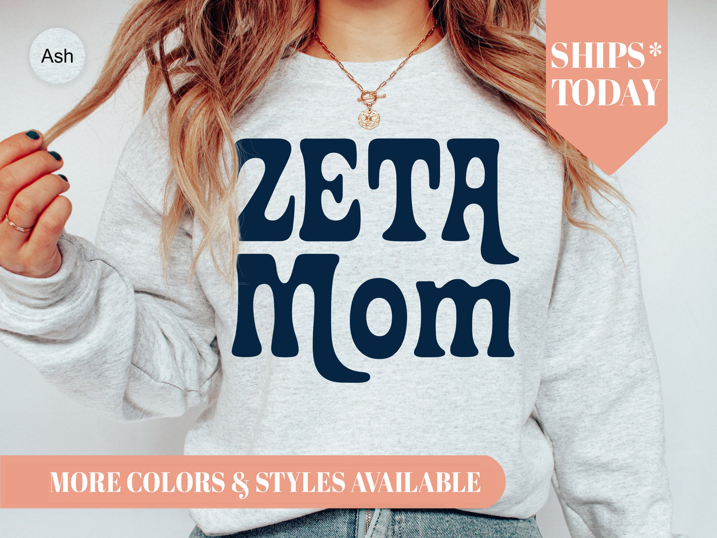 Zeta Tau Alpha Got it from my Mom Sorority Sweatshirt _ 3096g