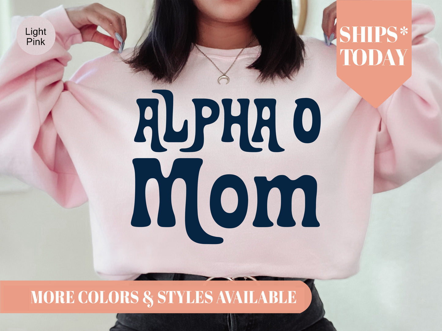 Alpha Omicron Pi Got it from my Mom Sorority Sweatshirt _ 3075g