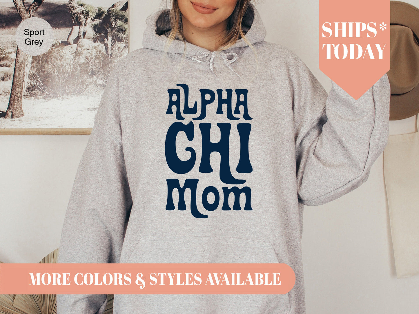 Alpha Chi Omega Got it from my Mom Sorority Hoodie _ 3071g