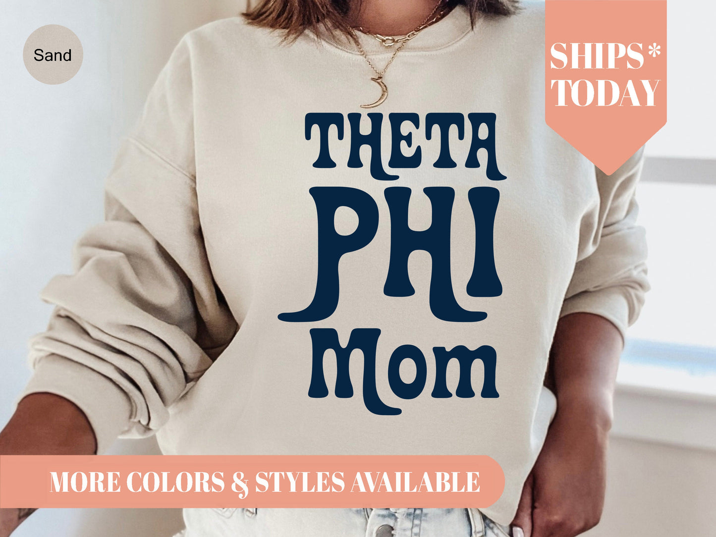 Theta Phi Alpha Got it from my Mom Sorority Sweatshirt _ 3095g