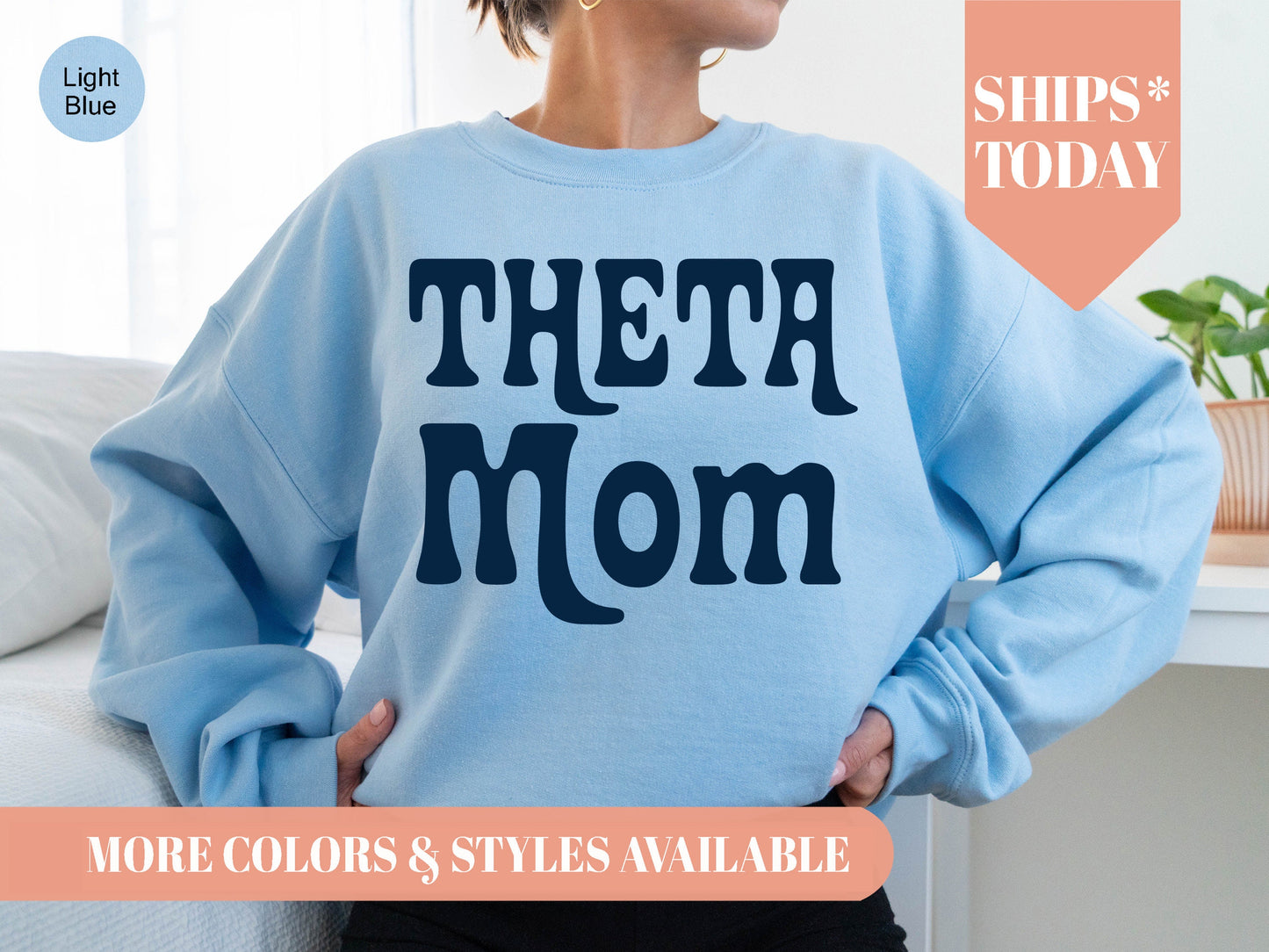 Kappa Alpha Theta Got it from my Mom Sorority Sweatshirt _ 3086g