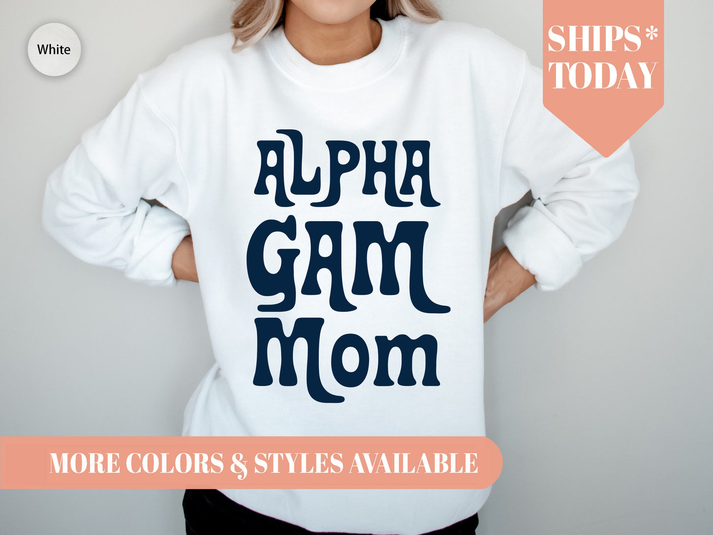 Alpha Gamma Delta Got it from my Mom Sorority Sweatshirt _ 3074g