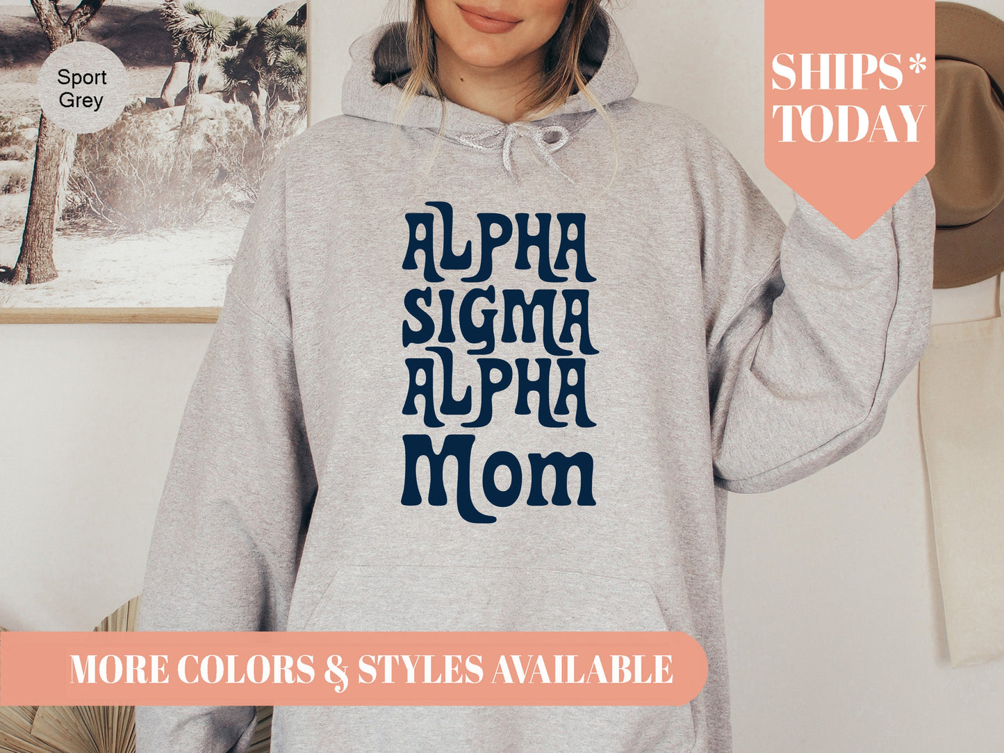 Alpha Sigma Alpha Got it from my Mom Sorority Hoodie _ 3077g