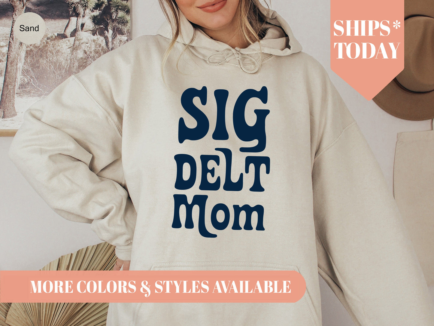 Sigma Delta Tau Got it from my Mom Sorority Hoodie _ 3092g