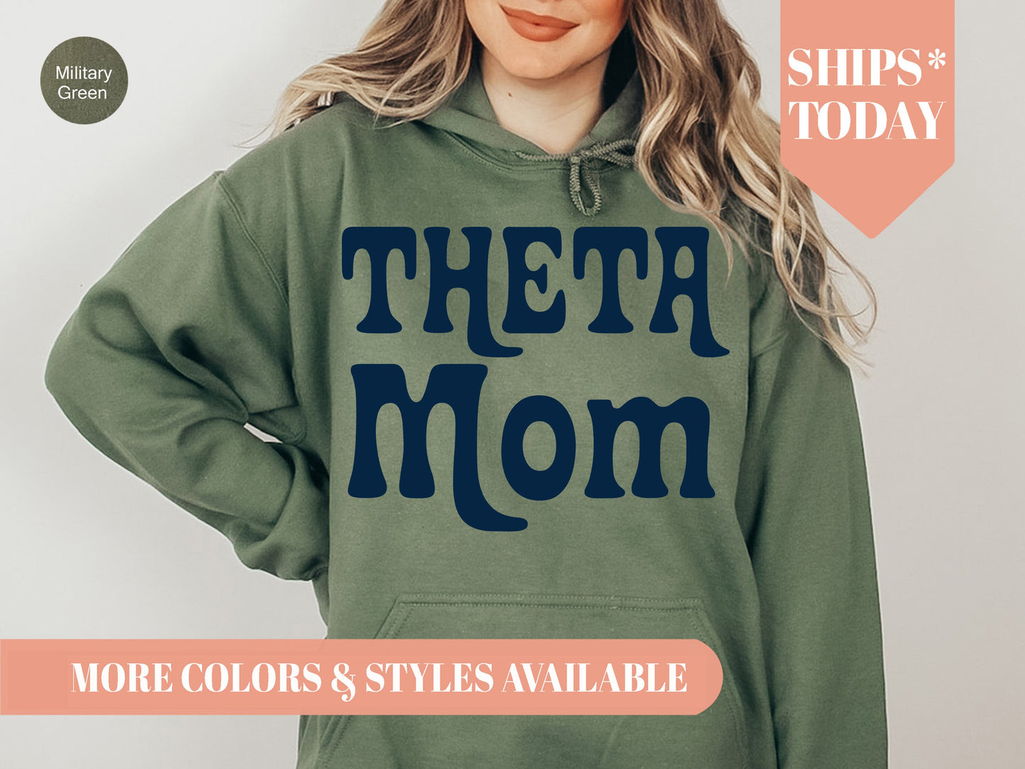 Kappa Alpha Theta Got it from my Mom Sorority Hoodie _ 3086g