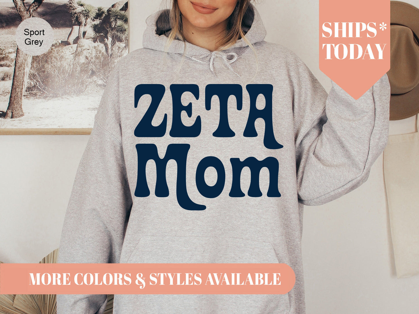 Zeta Tau Alpha Got it from my Mom Sorority Hoodie _ 3096g