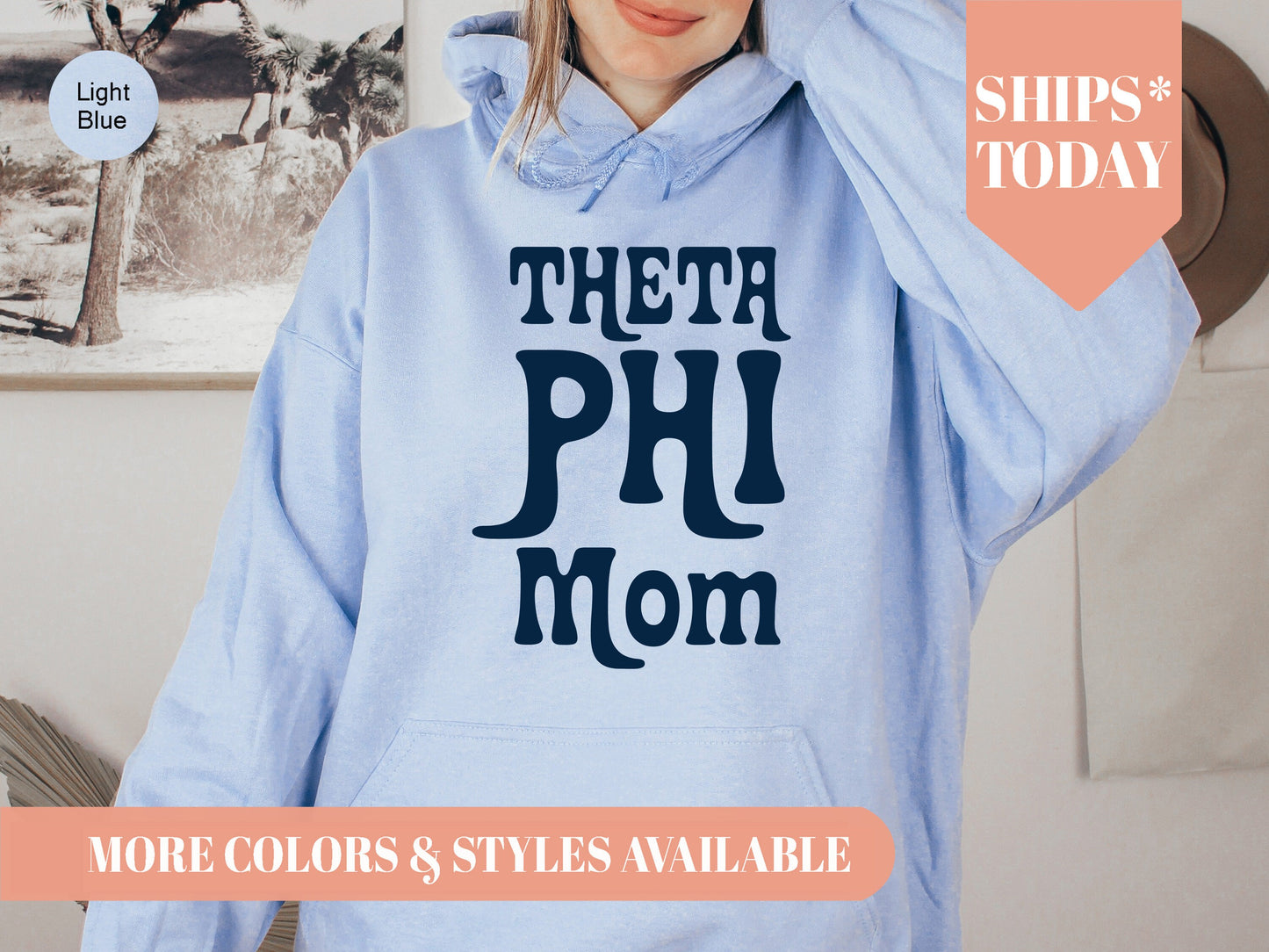 Theta Phi Alpha Got it from my Mom Sorority Hoodie _ 3095g