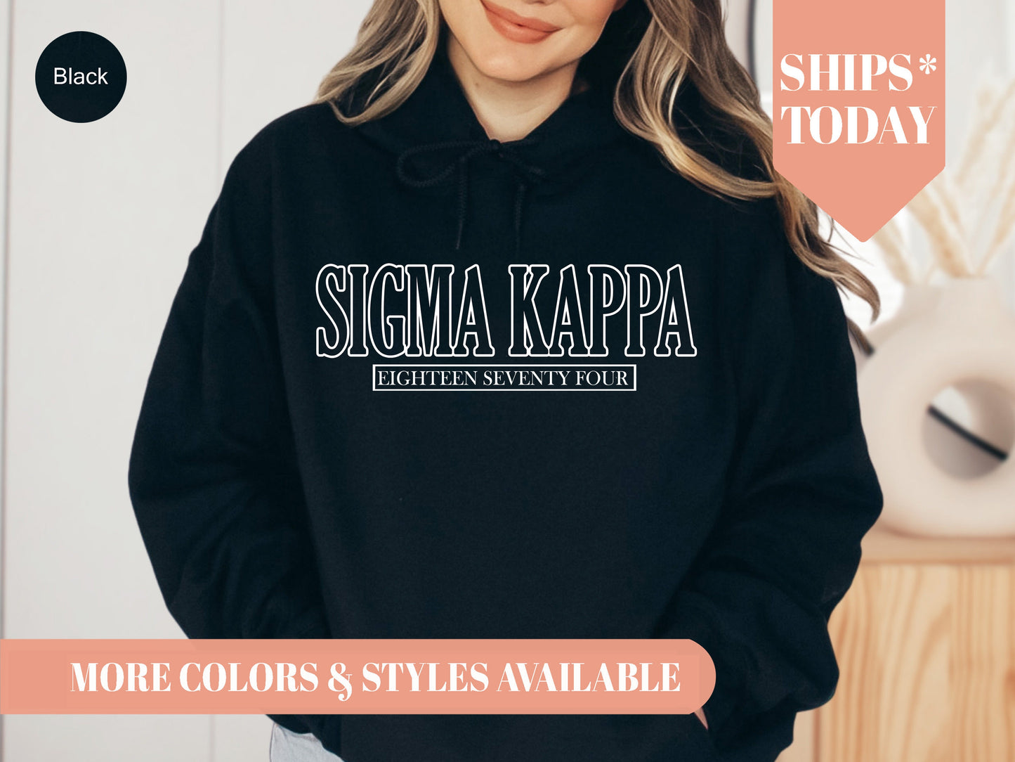 Sigma Kappa Stencil Stacked Sorority Hoodie _ 2156g