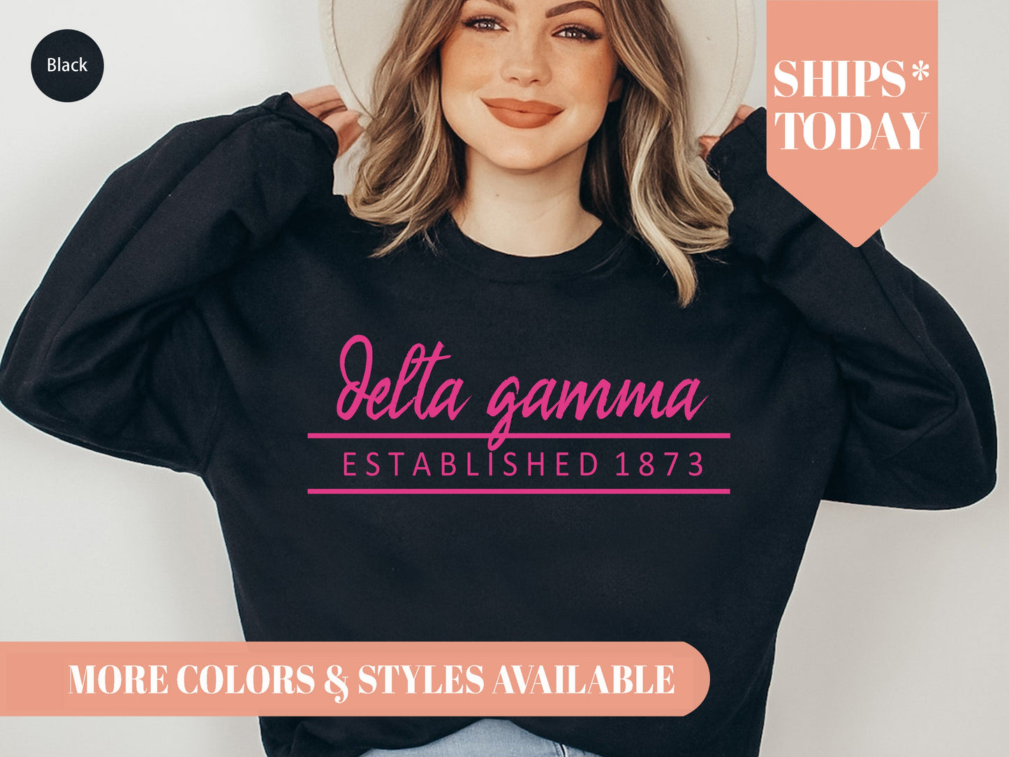 Delta Gamma All Pink Sorority Sweatshirt _ 763g