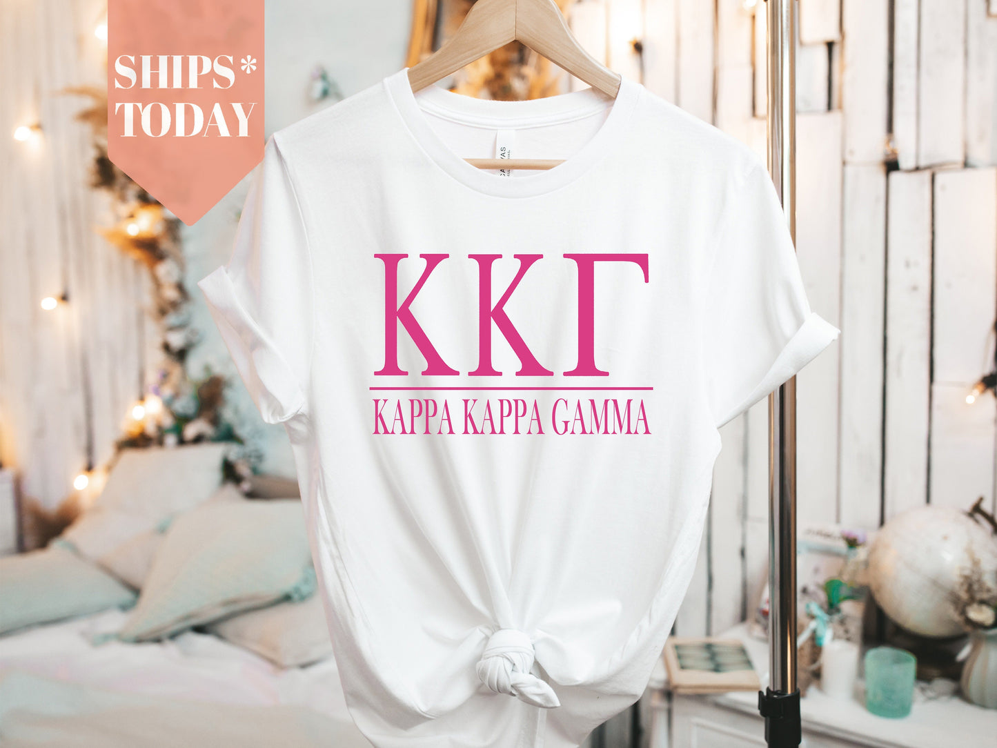 Kappa Kappa Gamma Loud Letters Sorority T-shirt _ 483g