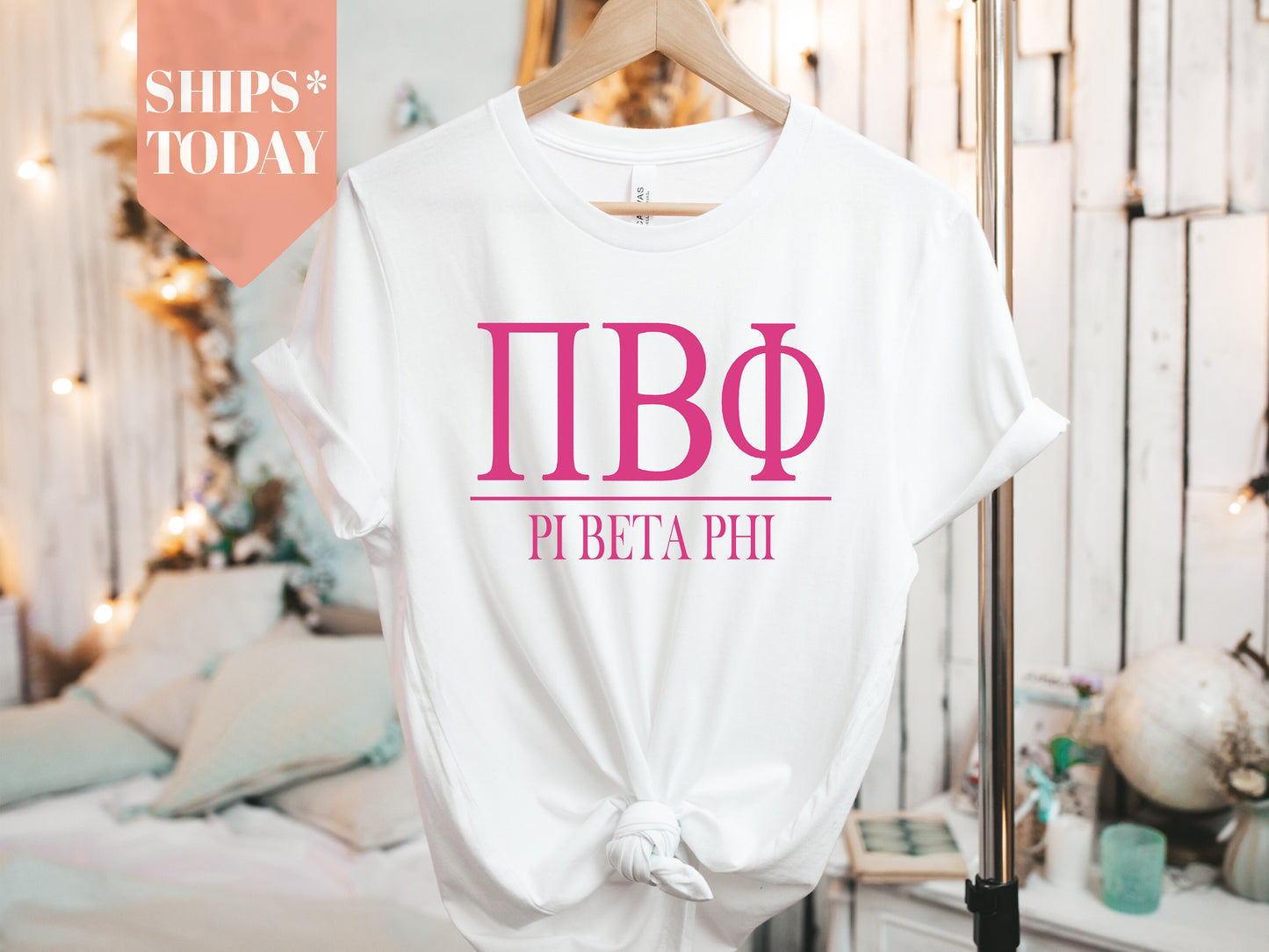 Pi Beta Phi Loud Letters Sorority T-shirt _ 486g