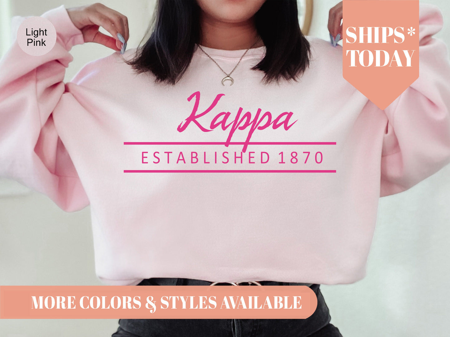 Kappa Kappa Gamma All Pink Sorority Sweatshirt _ 769g