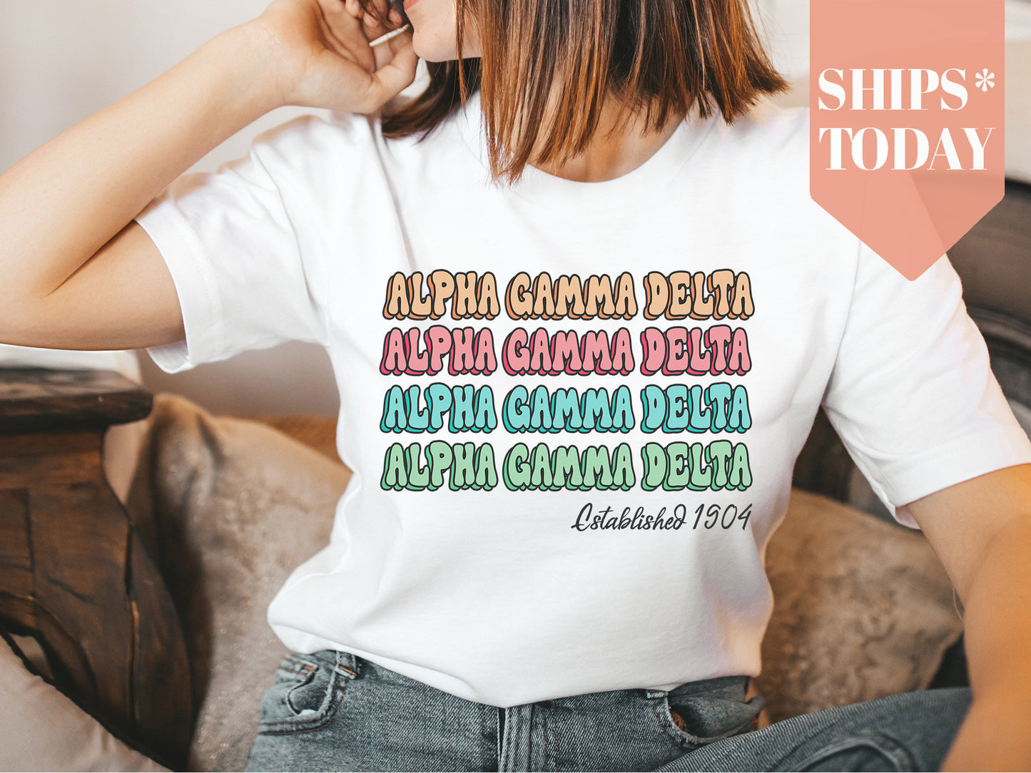 Alpha Gamma Delta Lucy Sorority T-shirt _ 261g
