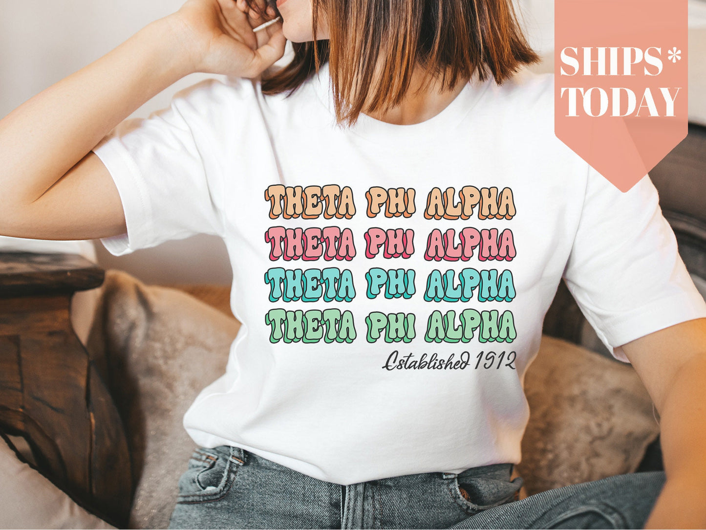 Theta Phi Alpha Lucy Sorority T-shirt _ 282g