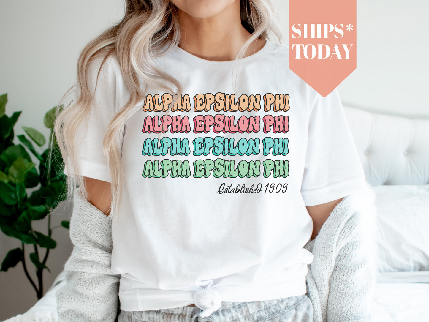 Alpha Epsilon Phi Lucy Sorority T-shirt _ 260g