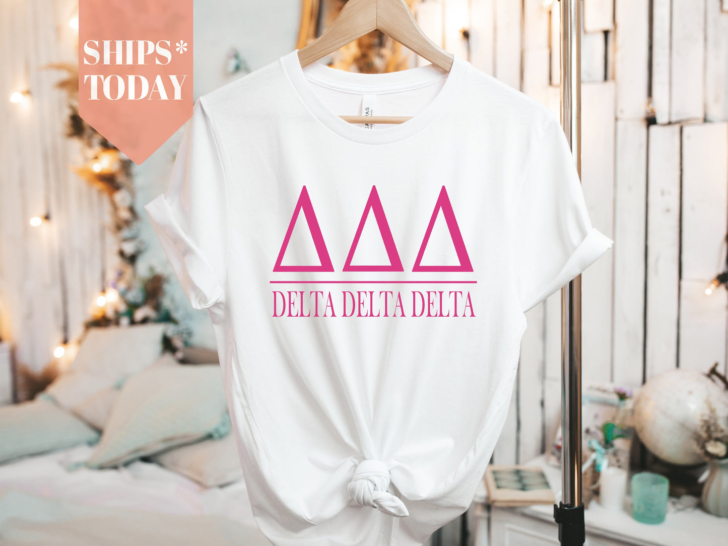 Delta Delta Delta Loud Letters Sorority T-shirt _ 476g