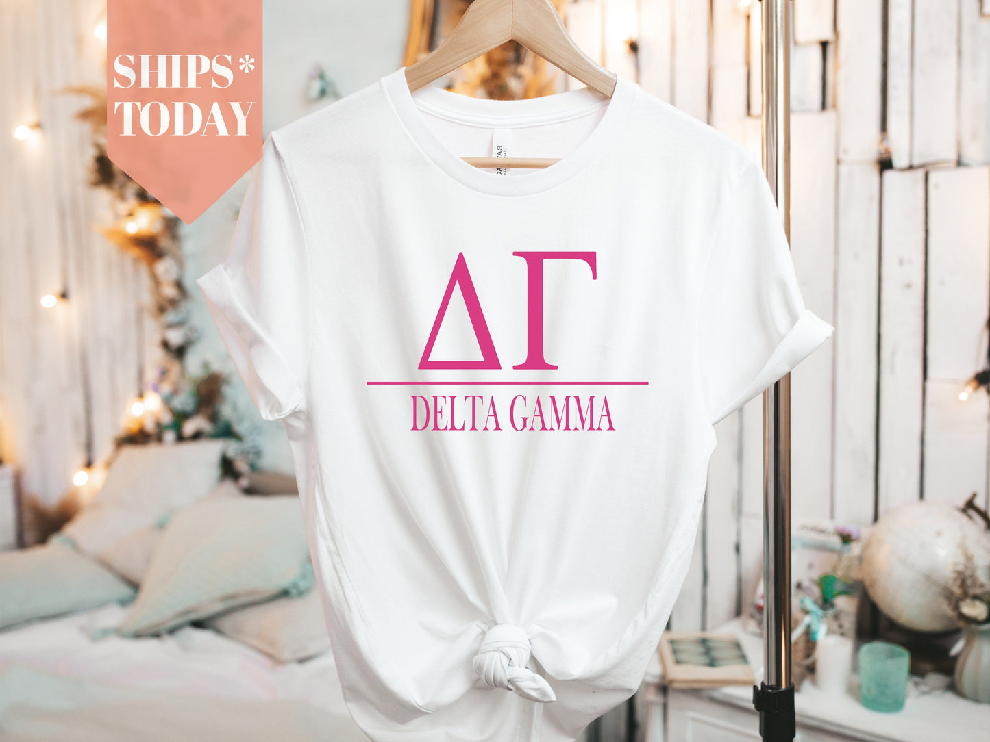Delta Gamma Loud Letters Sorority T-shirt _ 477g