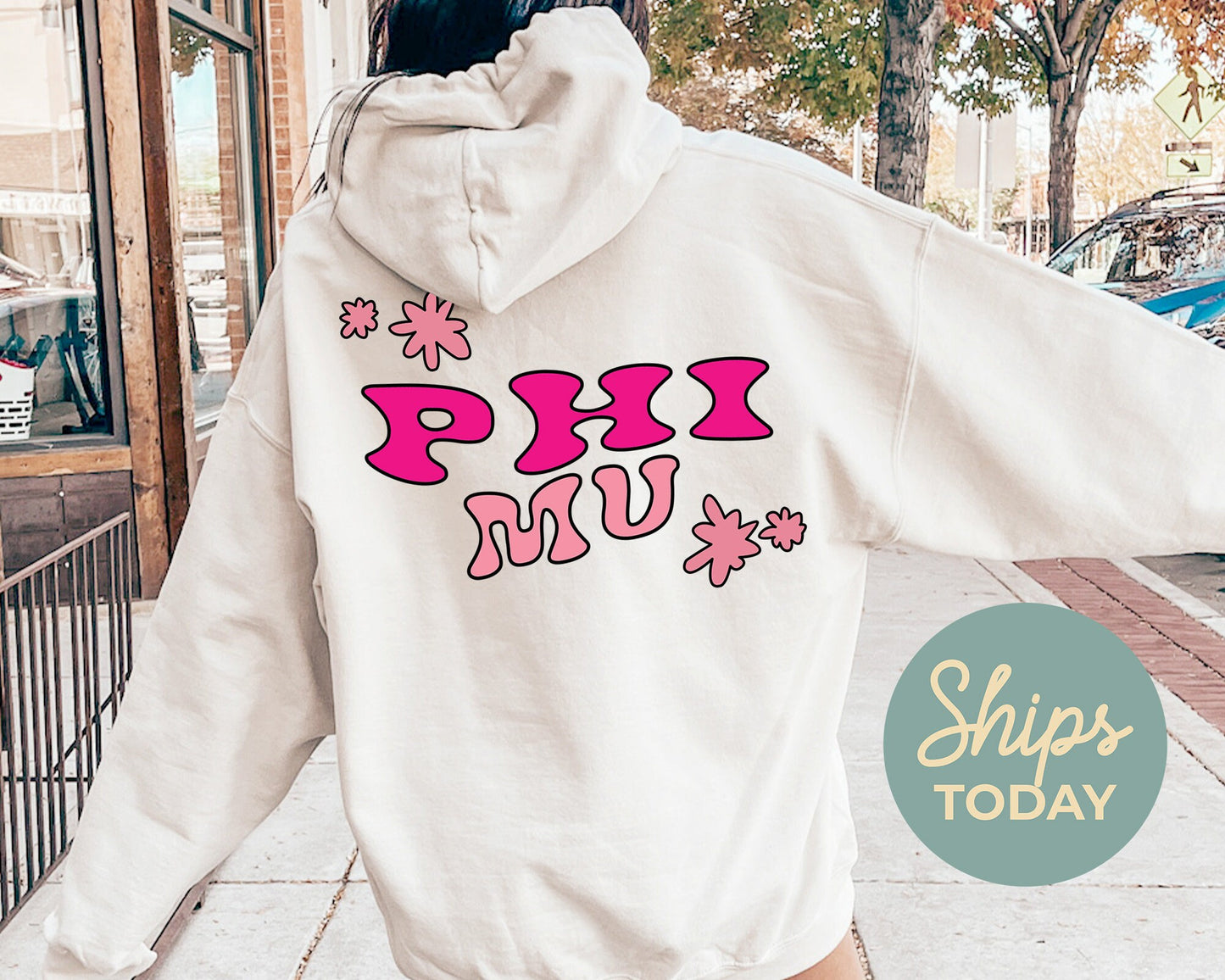 Phi Mu Shades of Pink Sorority Hoodie _ 32437g