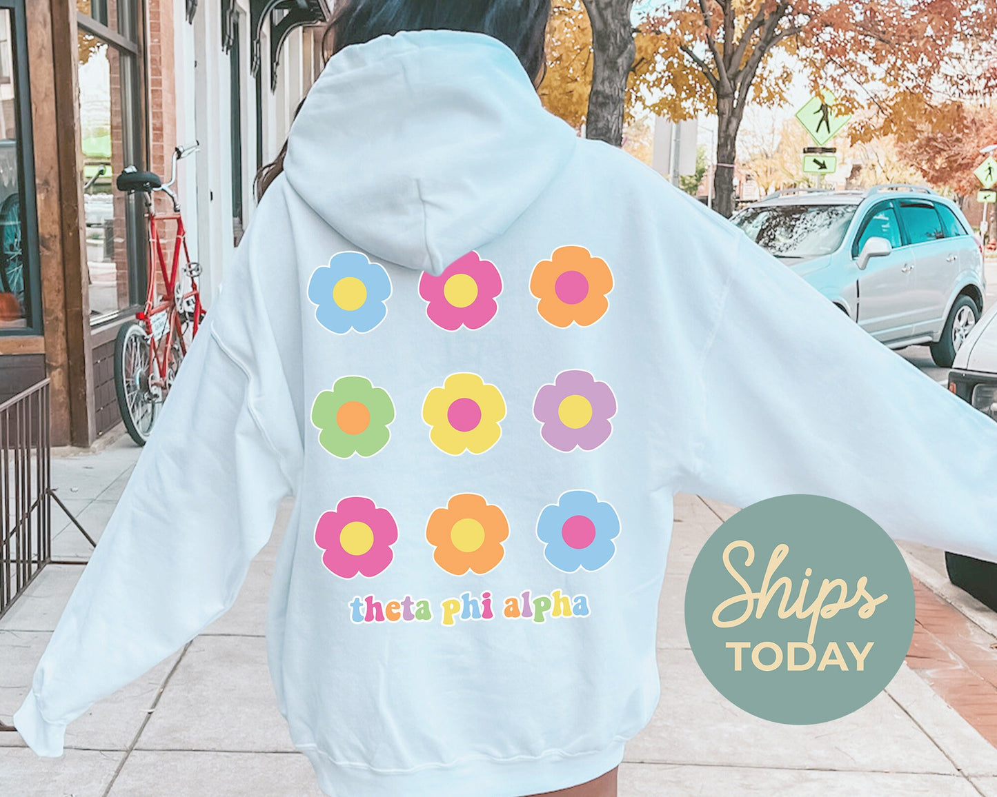 Theta Phi Alpha Floral Bloom Sorority Hoodie _ 32261g