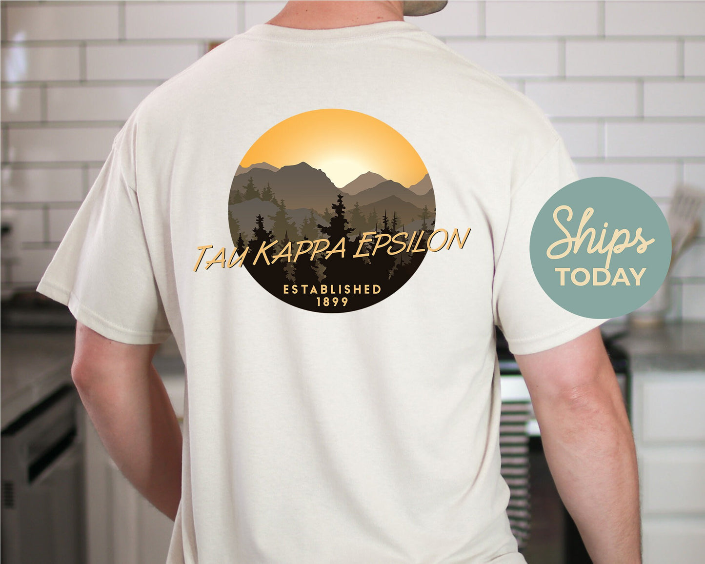 Tau Kappa Epsilon Sunset and Pines Fraternity T-shirt _ 33342g