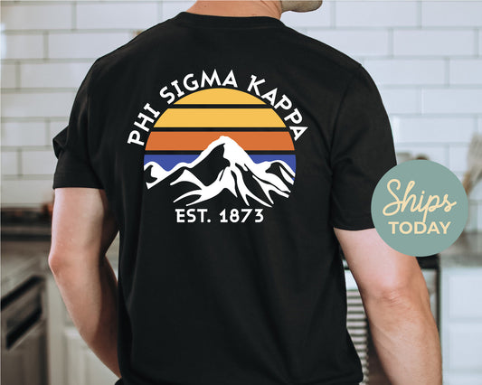 Phi Sigma Kappa White Mountains Fraternity T-shirt _ 33301g