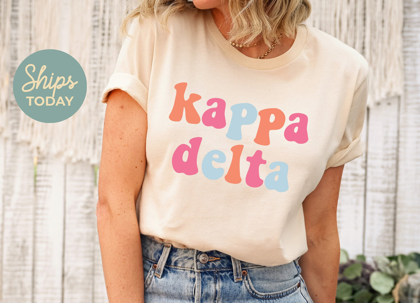 Kappa Delta Vividly Vibrant Sorority T-shirt _ 3165g