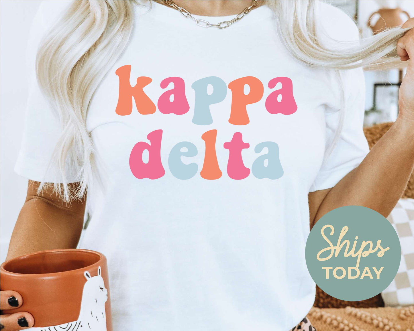 Kappa Delta Vividly Vibrant Sorority T-shirt _ 3165g