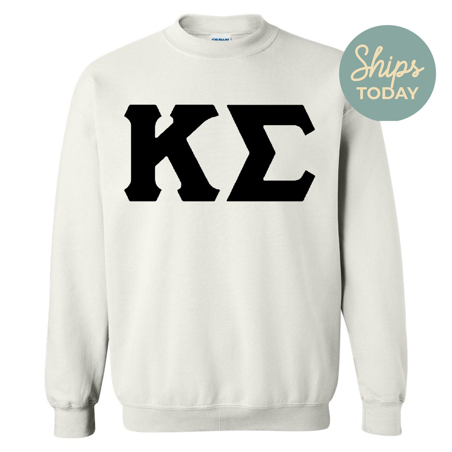 Kappa Sigma Black Letters Fraternity Sweatshirt _ 34919g
