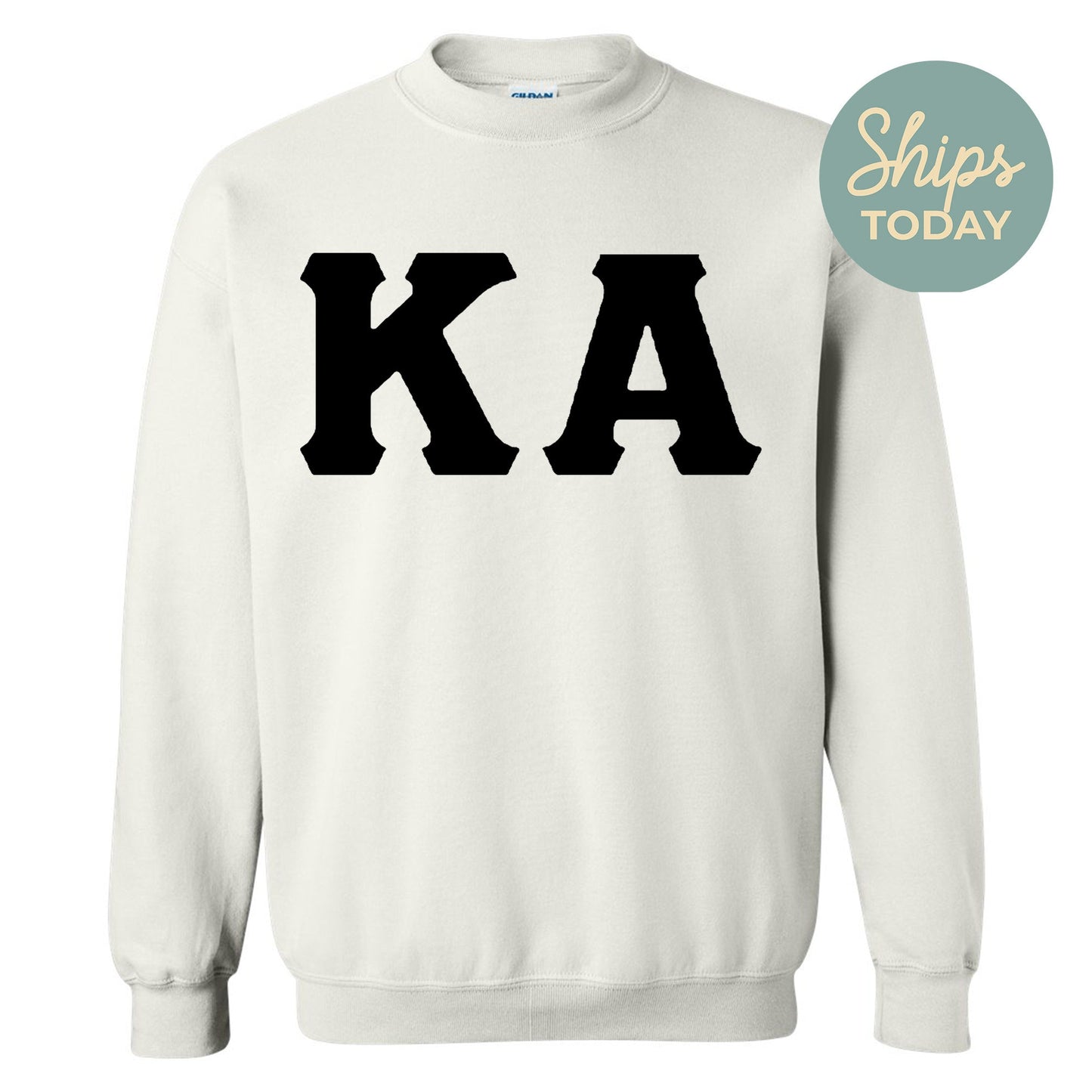 Kappa Alpha Order Black Letters Fraternity Sweatshirt _ 34918g