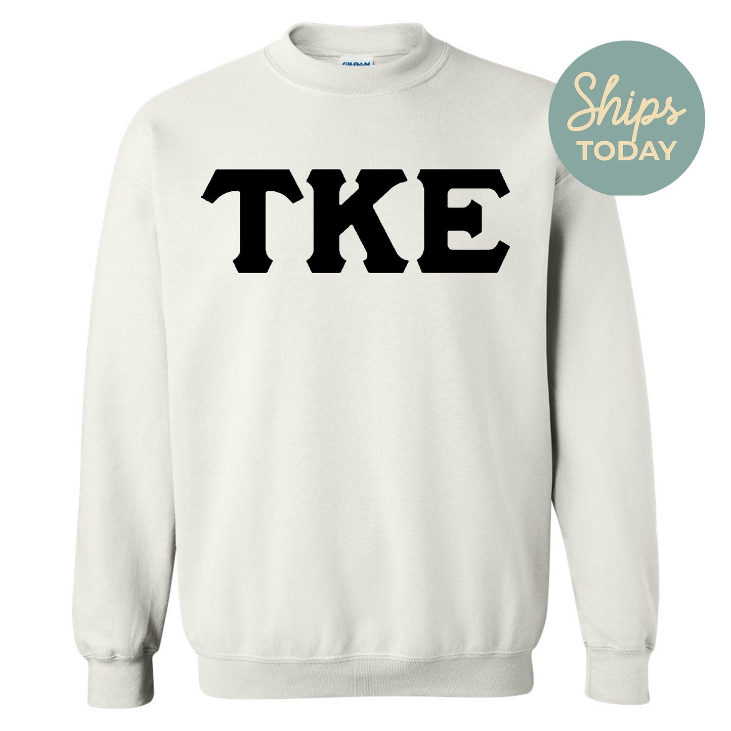 Tau Kappa Epsilon Black Letters Fraternity Sweatshirt _ 34934g