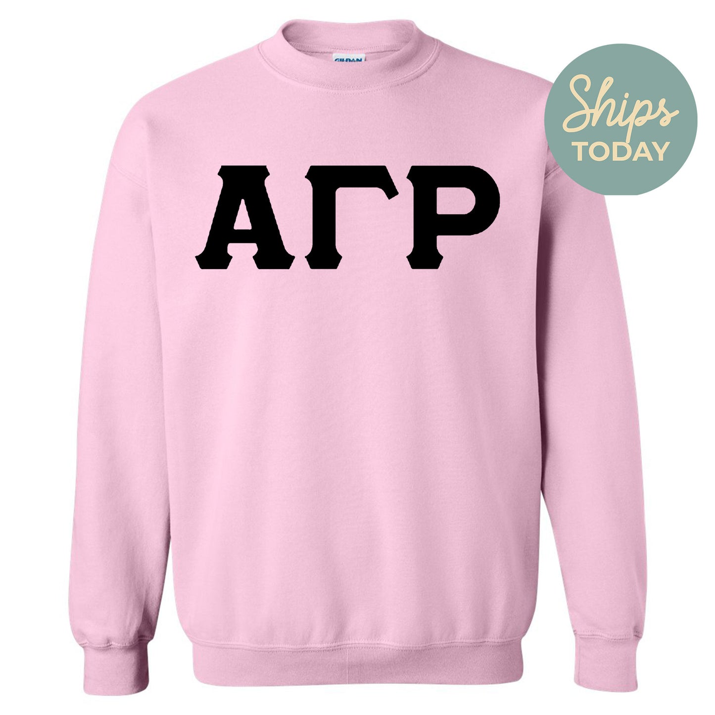 Alpha Gamma Rho Black Letters Fraternity Sweatshirt _ 34908g