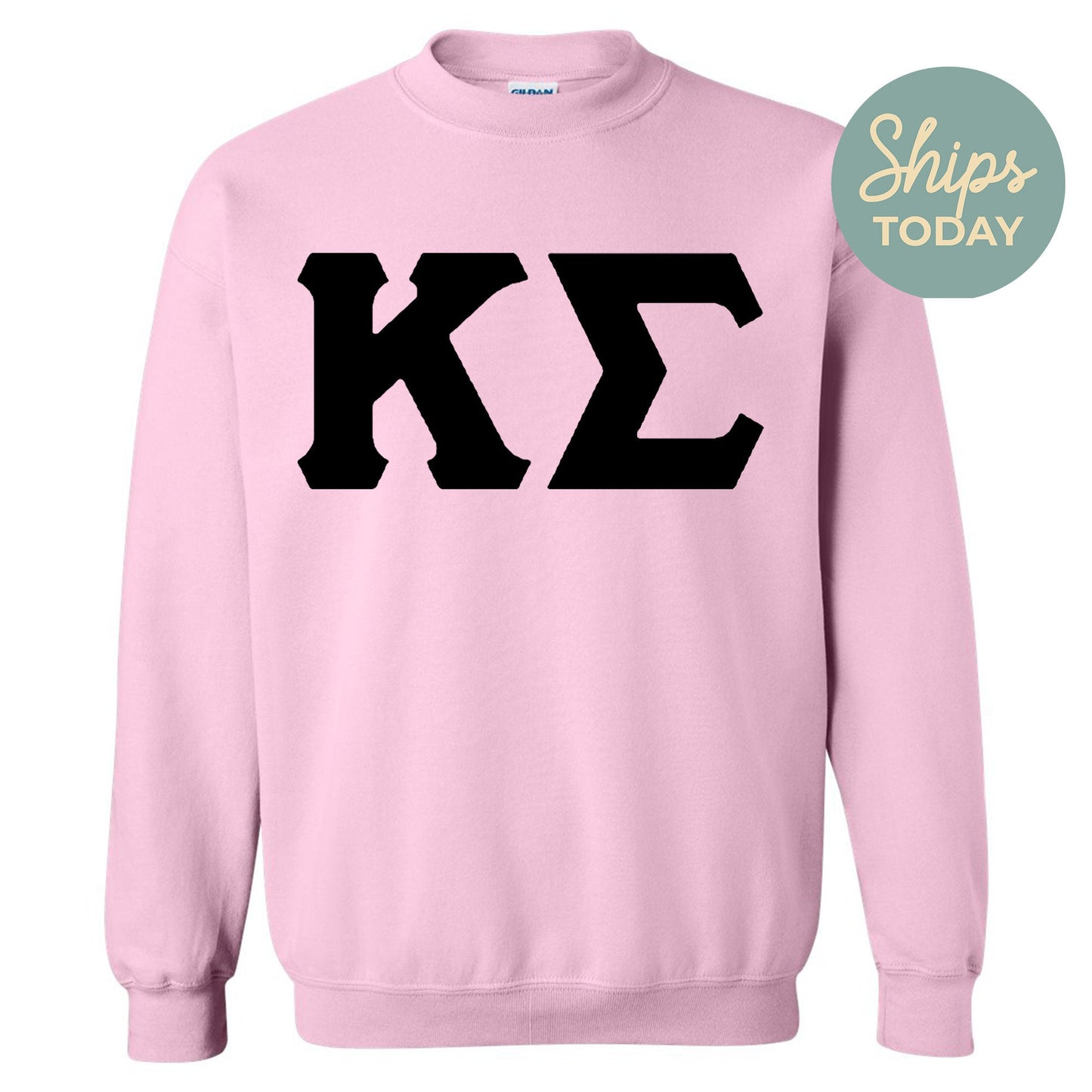 Kappa Sigma Black Letters Fraternity Sweatshirt _ 34919g