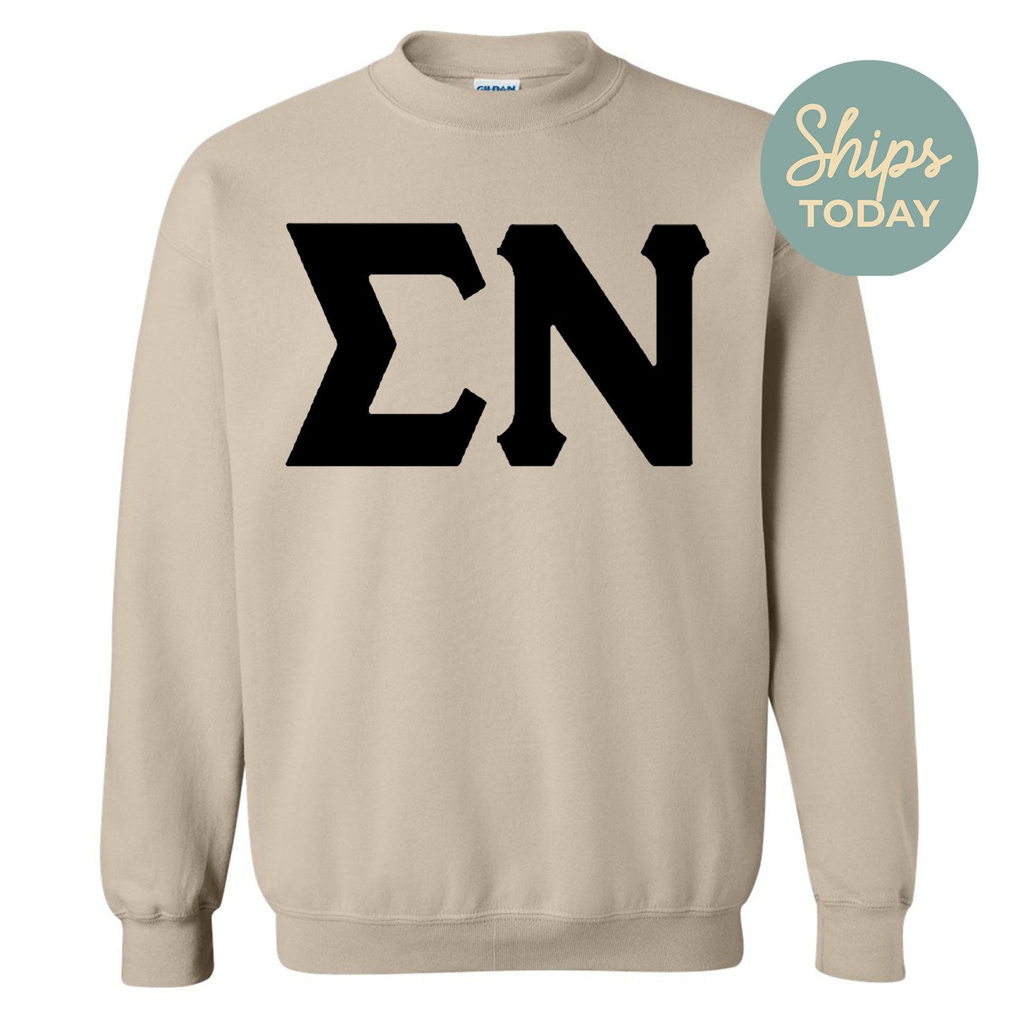 Sigma Nu Black Letters Fraternity Sweatshirt _ 34930g