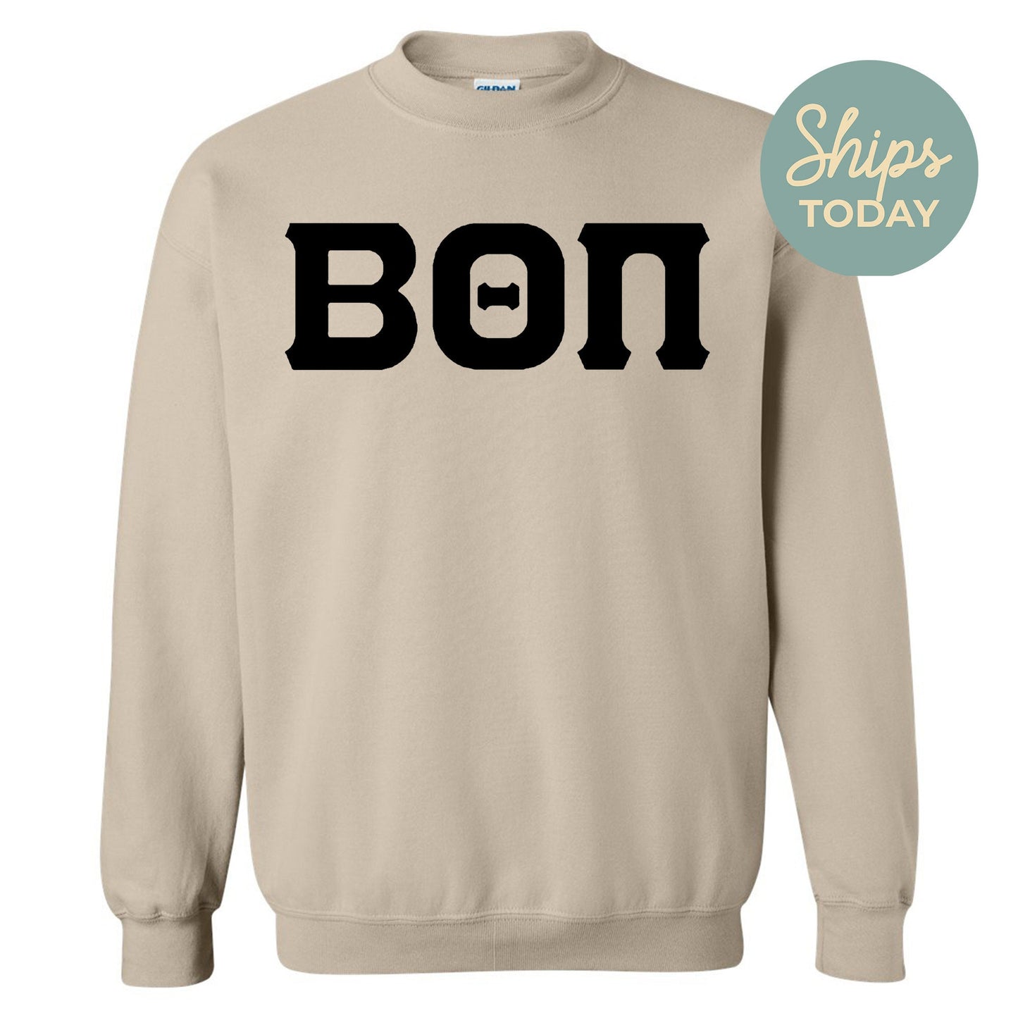Beta Theta Pi Black Letters Fraternity Sweatshirt _ 34911g