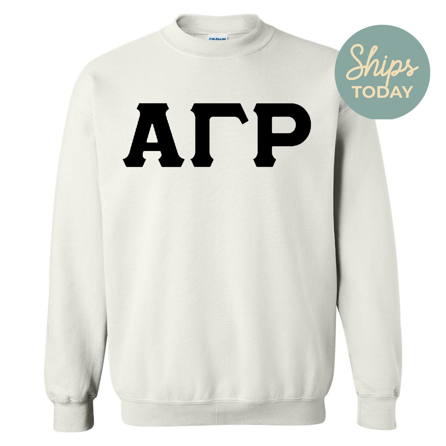 Alpha Gamma Rho Black Letters Fraternity Sweatshirt _ 34908g