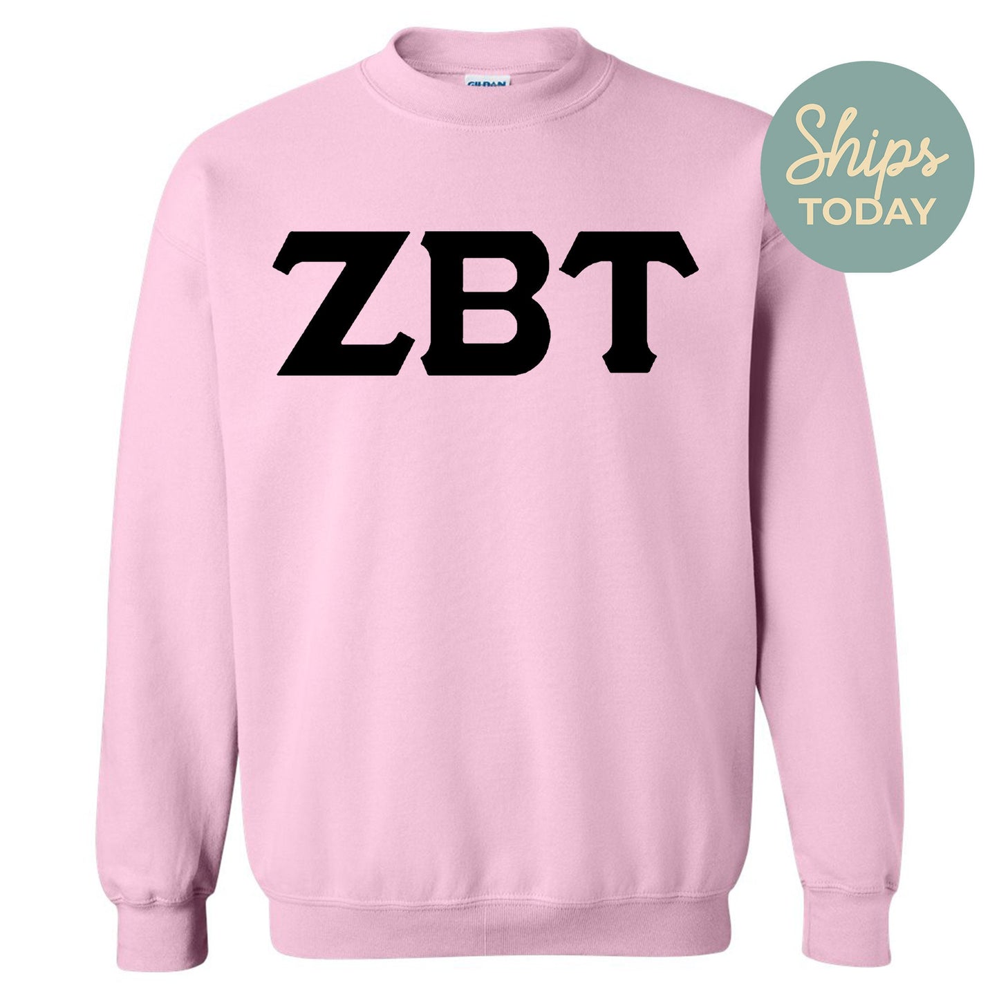 Zeta Beta Tau Black Letters Fraternity Sweatshirt _ 34936g